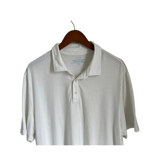 Vineyard Vines Edgartown Polo Shirt White Cotton Short Sleeve Summer Golf Size X - Picture 3 of 6